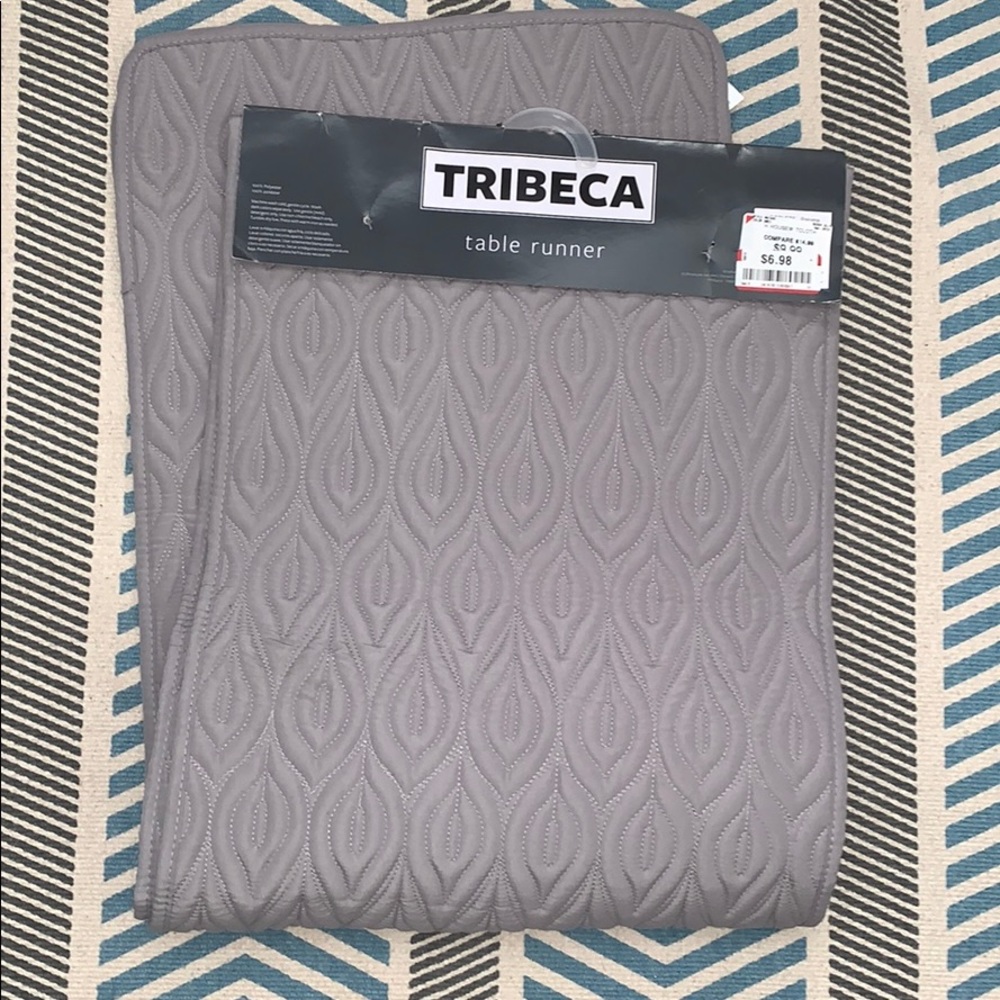 NWT Gray Table Runner  13” x 72”